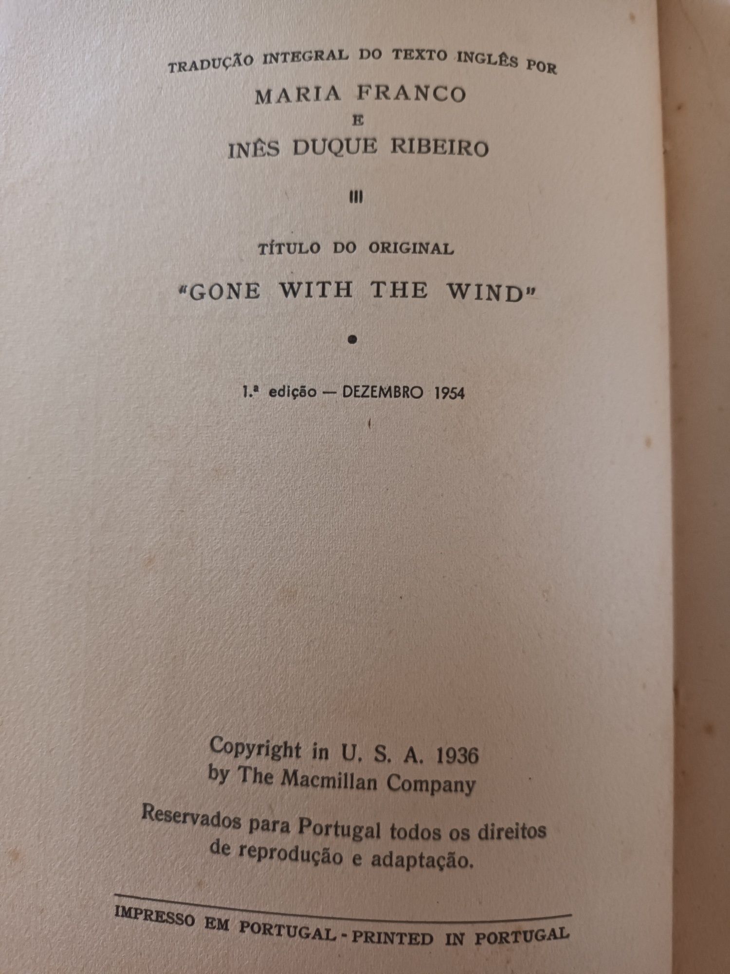 E tudo o vento levou, minerva, primeira edição