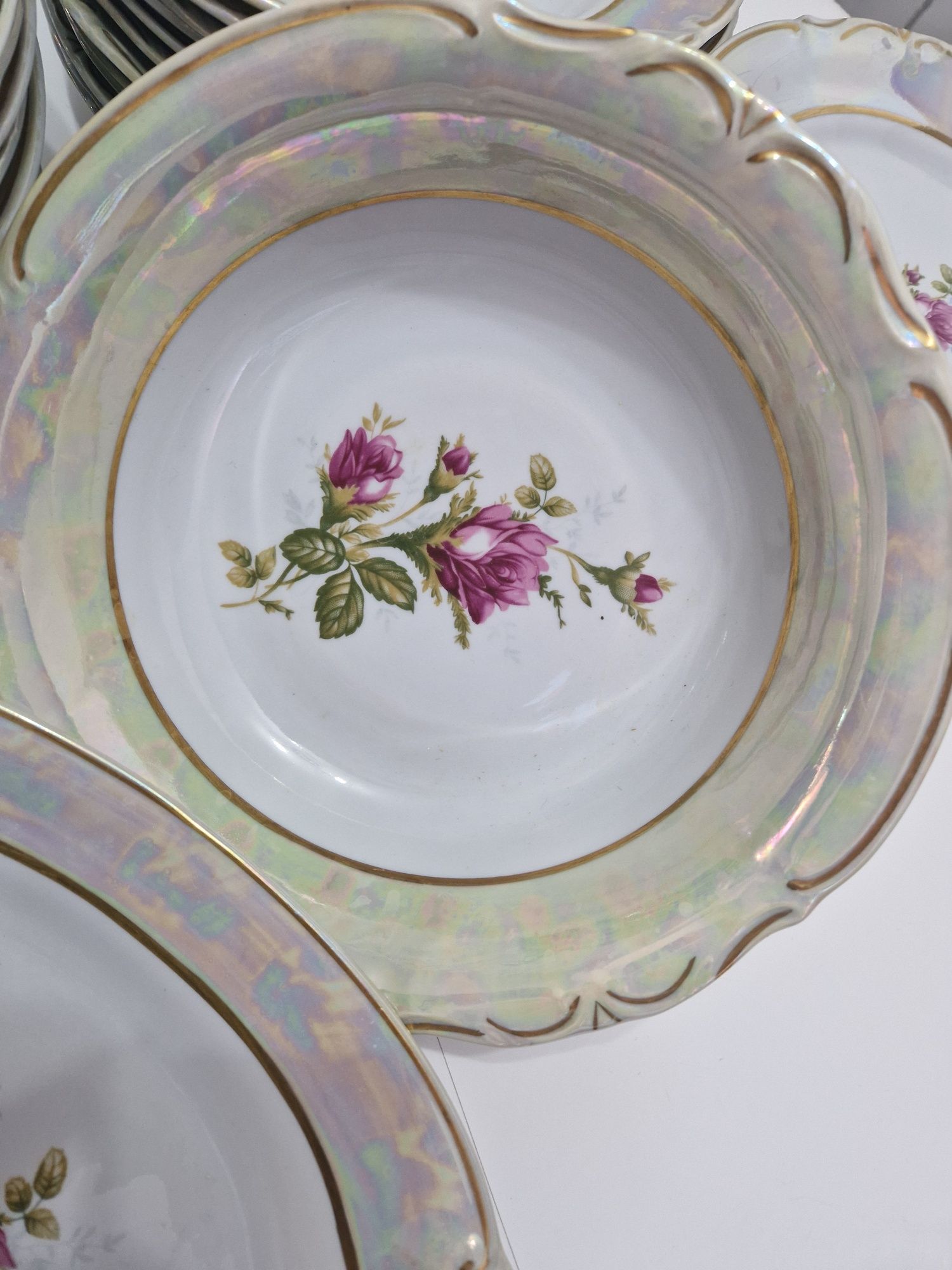 Porcelanowy komplet z Chodzieży obiadowo deserowy 38 elementów