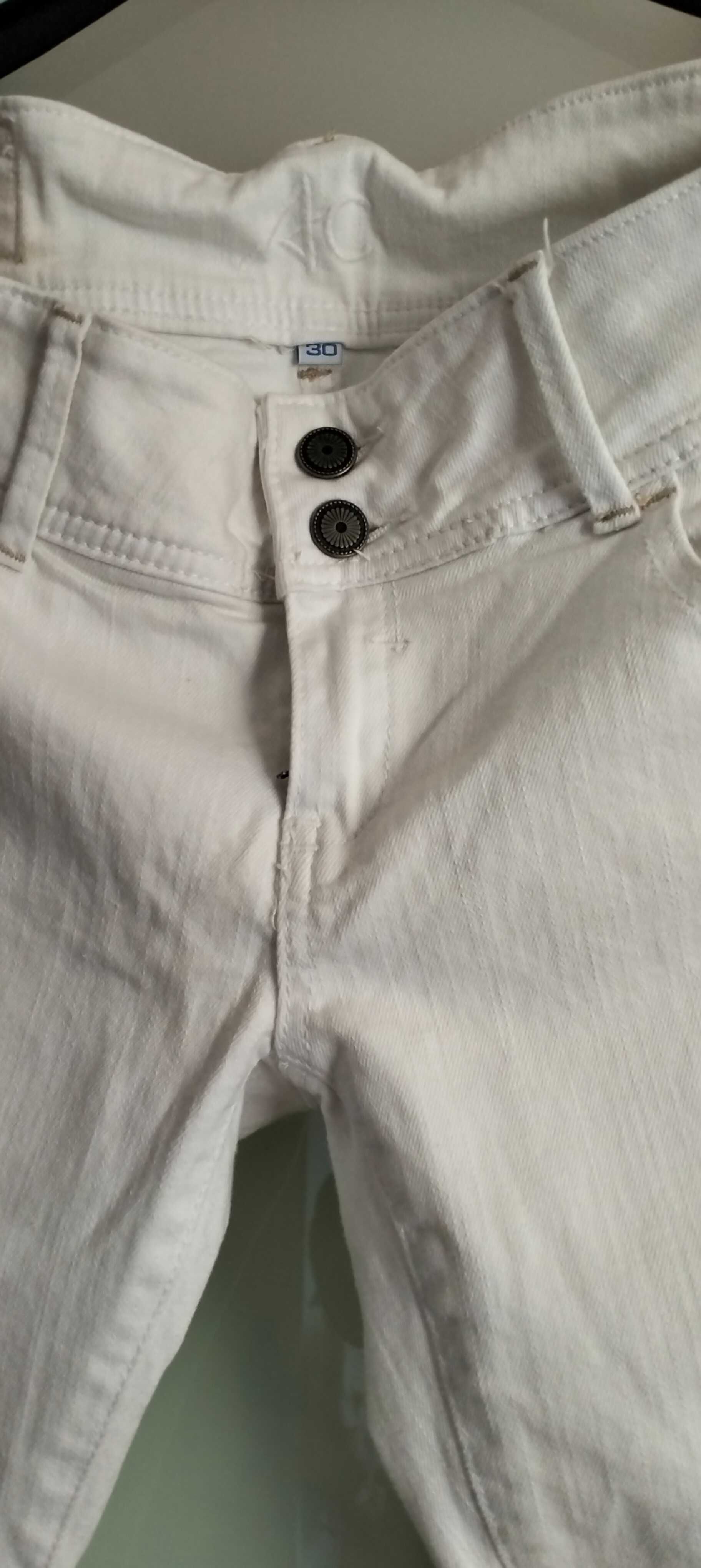 NOWE damskie białe jeansy marki AC denim rozmiar 30