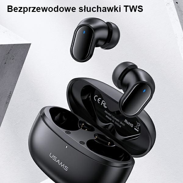 Słuchawki Bluetooth 5.1 TWS USAMS BH Series - Bezprzewodowe, Biały