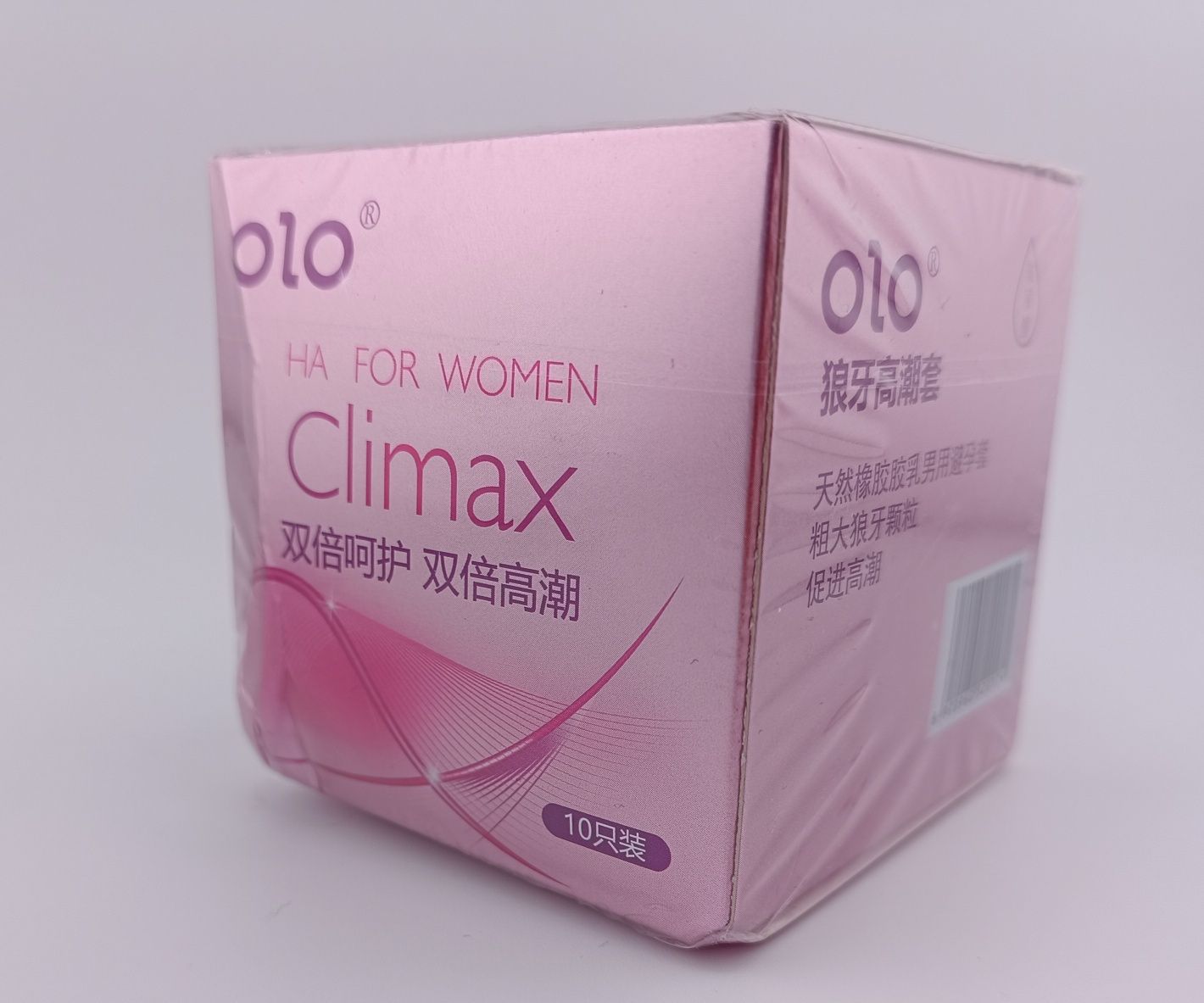 Презервативы OLo Climax 0.01мм 10шт. с точками и гелауроновой кислотой