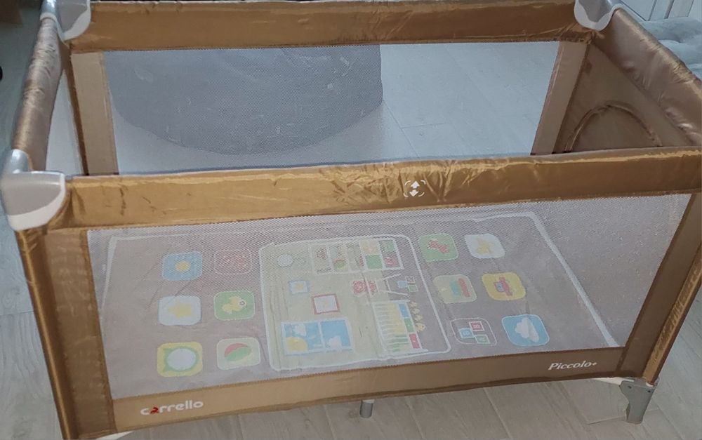 Ліжко манеж Carrello Piccolo Gold Grey White
