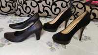 туфли женские черные лабутены каблук 37 размер кожа и замш