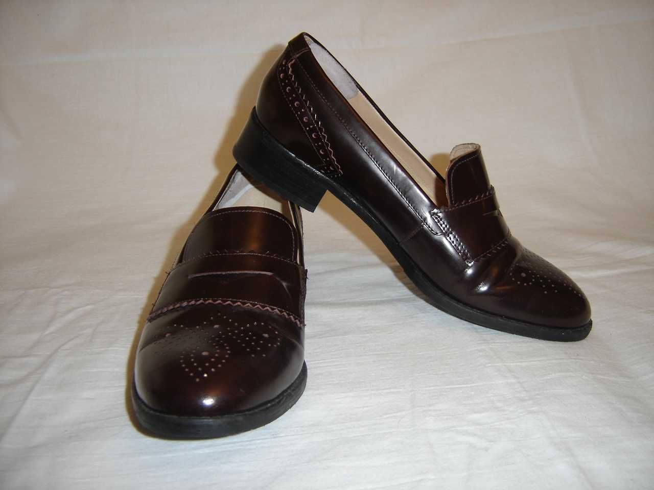 Clarks skórzane mokasyny damskie skóra 39,5