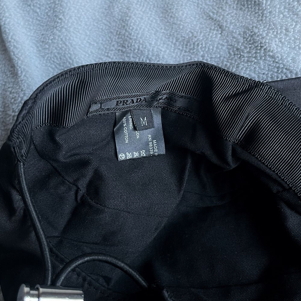 Кепка Prada Nylon Drawstring Baseball 5 Panel Black Cap