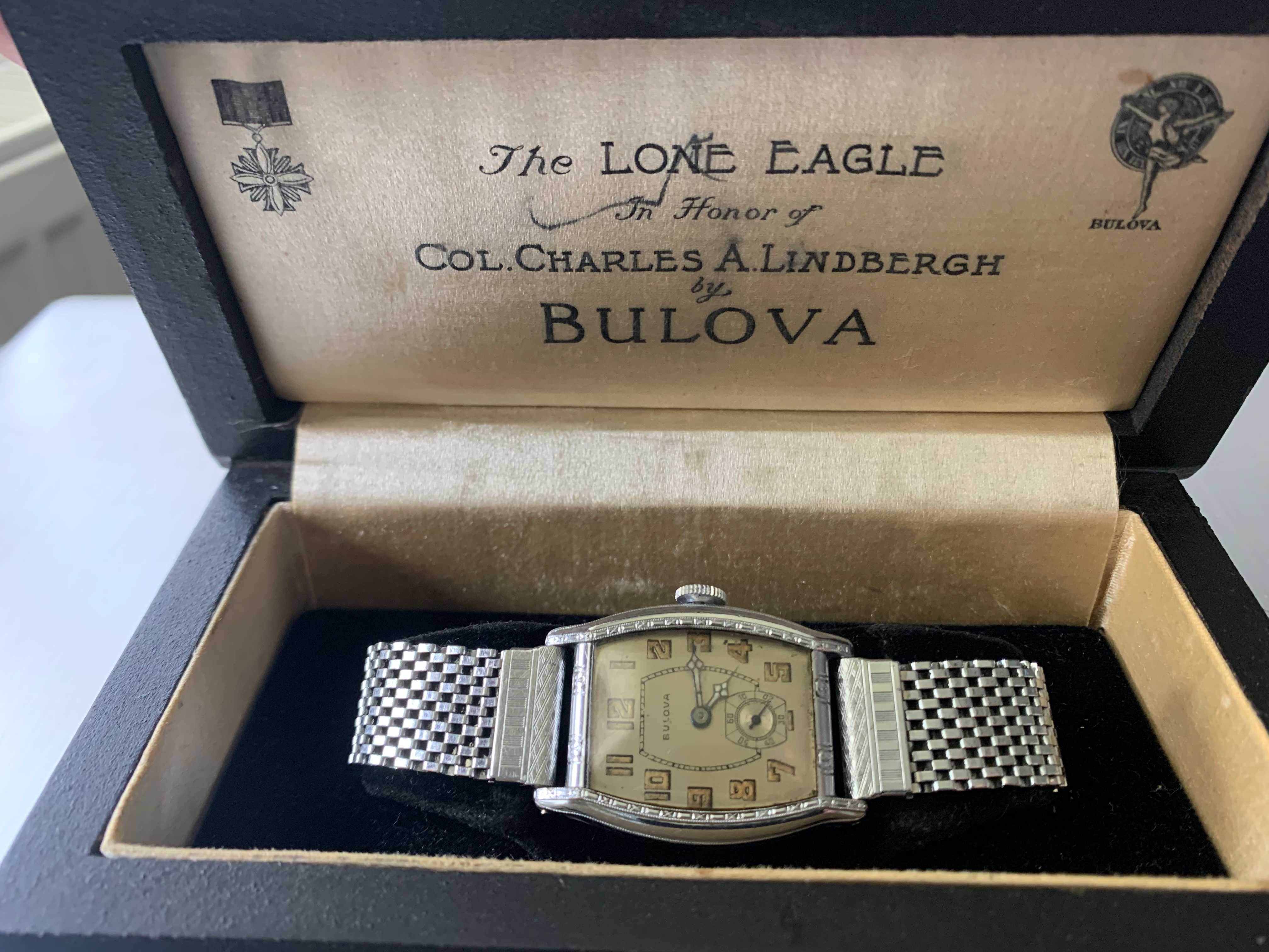 Zegarek marki Bulova model "Lone Eagle II" z 1929 roku