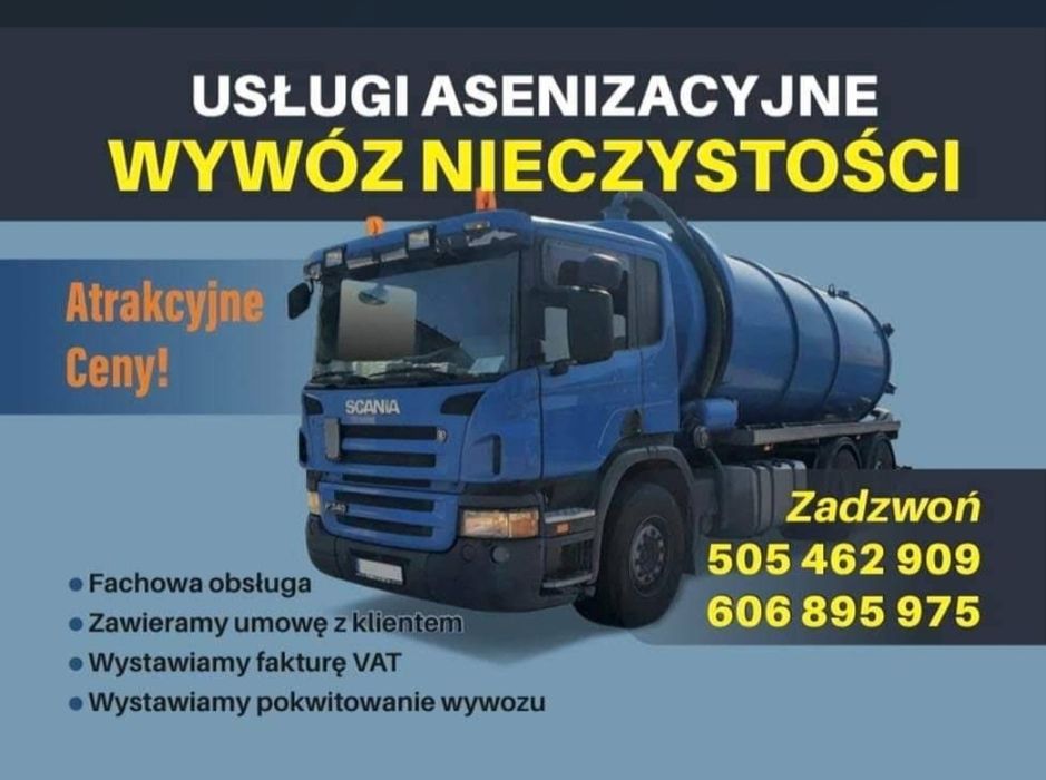 Wywóz szamba, wywóz nieczystości płynnych, usługi asenizacyjne