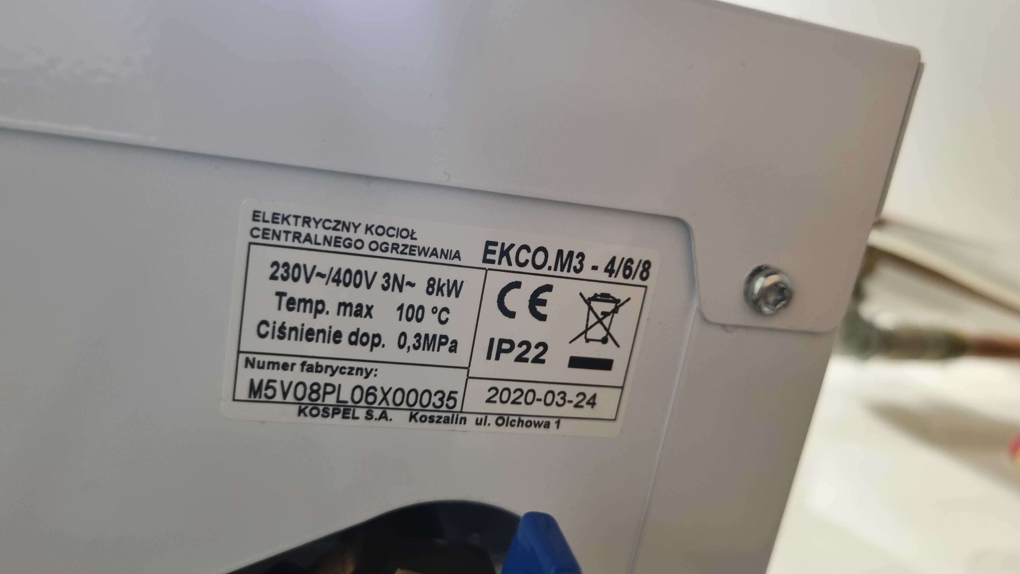 Kocioł elektryczny KOSPEL 8 KW EKCO + moduł internetowy C.MI