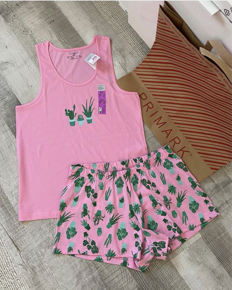 Піжама жіноча primark/домашній костюм/набір/комплект/майка і шорти