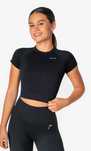 KOSZULKA bluzka CROP TOP Z KRÓTKIM rękawkiem rękawem M termoaktywna