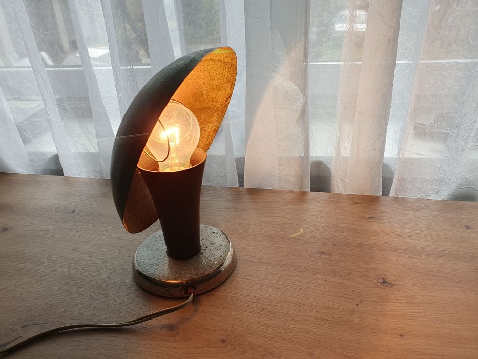 Lampa grzybek PRL Vintage lata 60 lampka PKP Polam