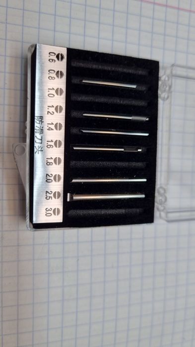 Набор сменных лезвий для часовых отверток "Т" образной формы, новые