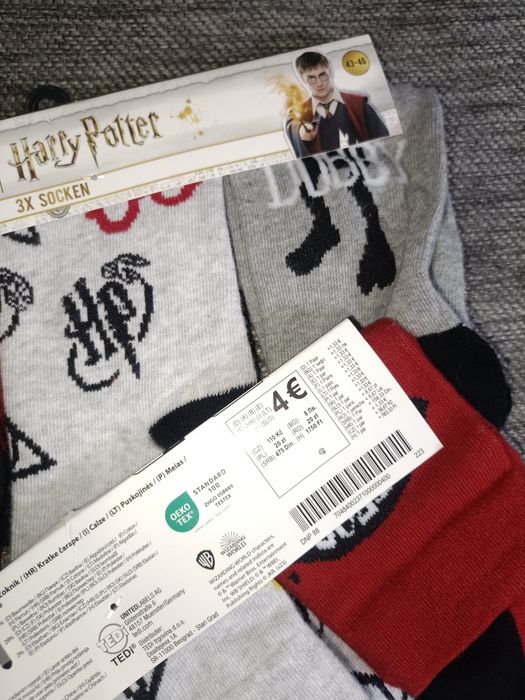 Nowe 6 x skarpetki Harry Potter