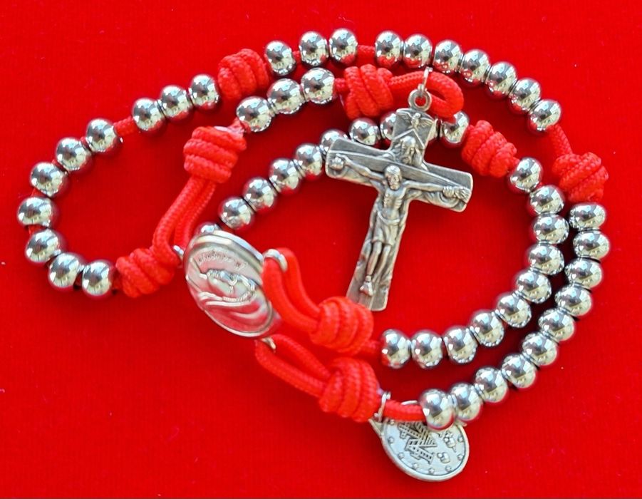 Różaniec małego Wojownika, Wojowniczki. Paciorki stal chrurgiczna 8mm