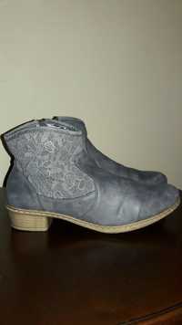 Демисезонные кожаные ботинки сапоги Riker 40 размер