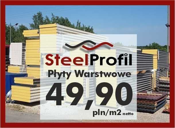 WYPRZEDAŻ PŁYT WARSTWOWYCH!! Płyta Warstwowa Ścienna Dachowa OD RĘKI!