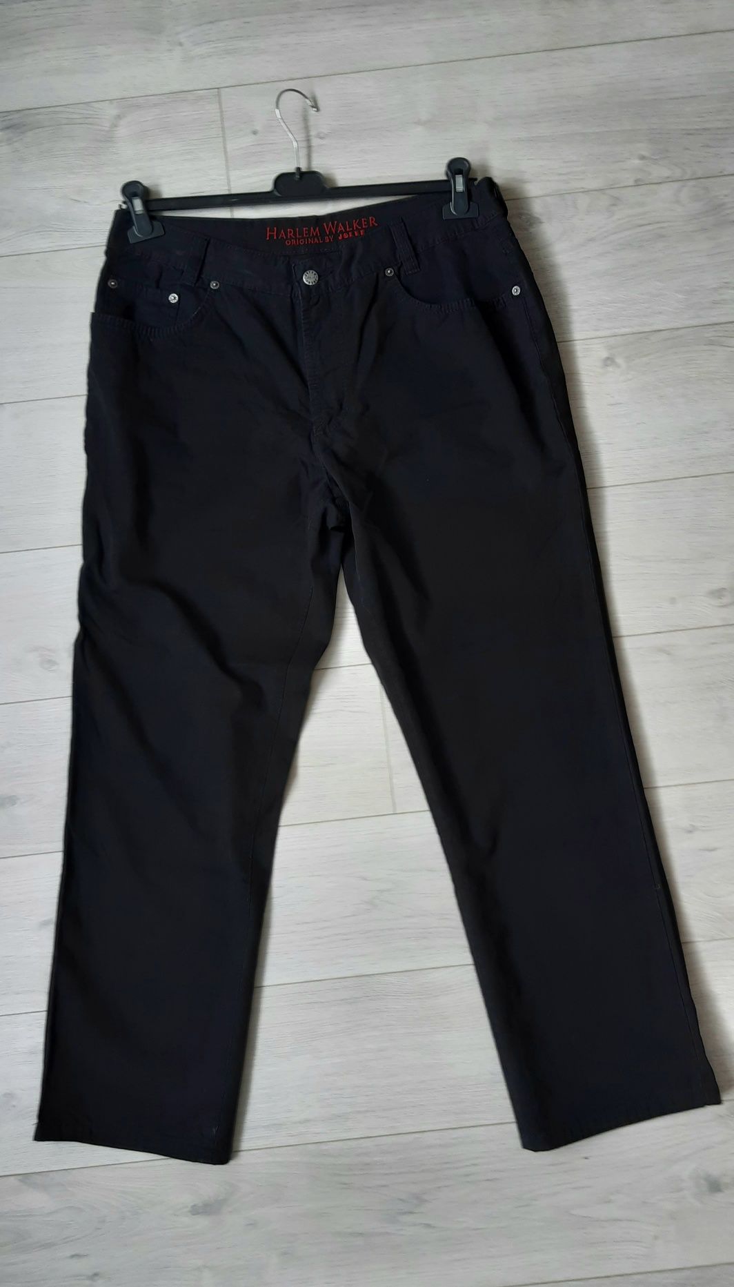 Joker Harlem Walker klasyczne spodnie męskie czarne 100% bawełna