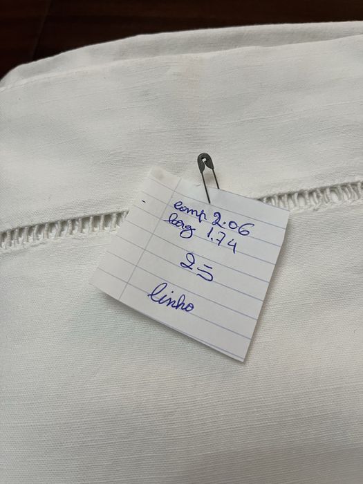 Lencol em linho com bainha aberta