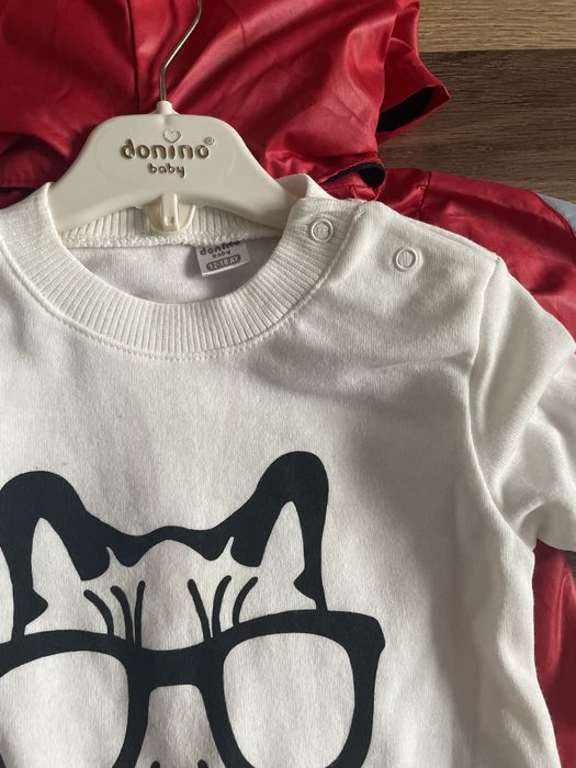 Kurtka wiosenna i bluzka z długim rękawem dla chłopca 12-18 m-cy nowe