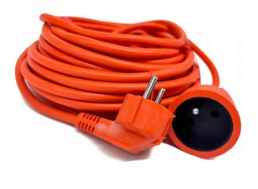 Przedłużacz jedno-gniazdowy, kabel polwinitowy (H05VV-F) 3*1,5 10M