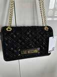 Duża czarna torebka z łańcuszkiem Love Moschino