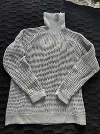 Sweter gruby męski golf XL bawełna h&m premium
