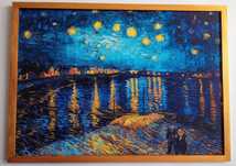 Obraz na płótnie, Gwiaździsta noc nad Rodanem, Vincent van Gogh,50x70