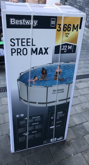 Продам басейн каркасний BESTWAY STEEL PRO MAX 3.66 на 1.22