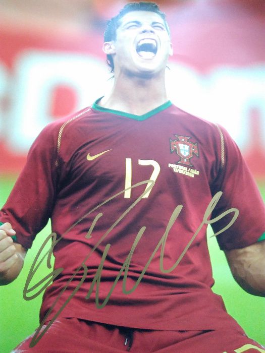 Piłka Nożna Cristiano Ronaldo autograf podpis COA dowód Portugalia !!!