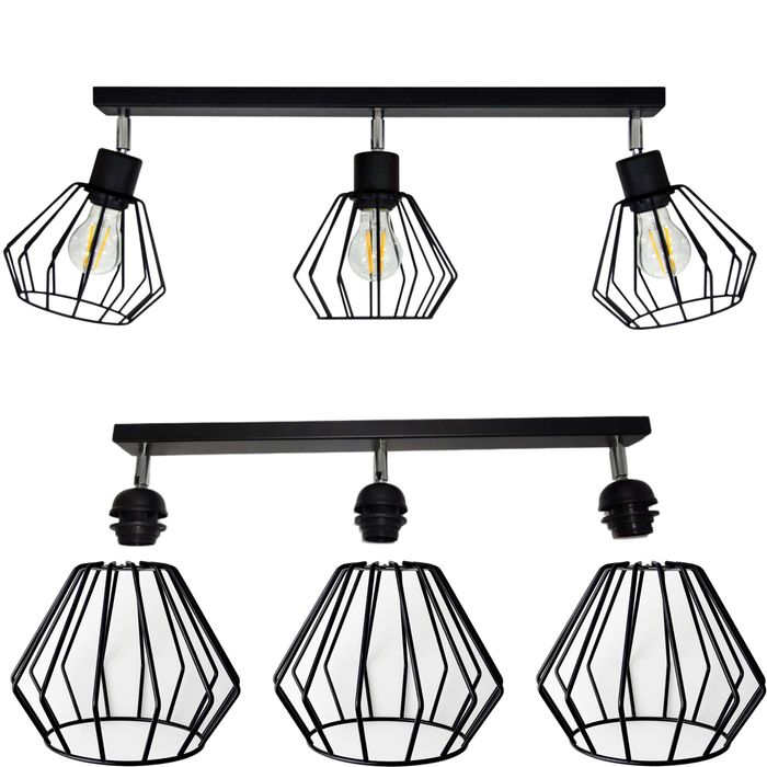 Lampa Plafon Żyrandol Sufitowy Nowy 3 źródła światła