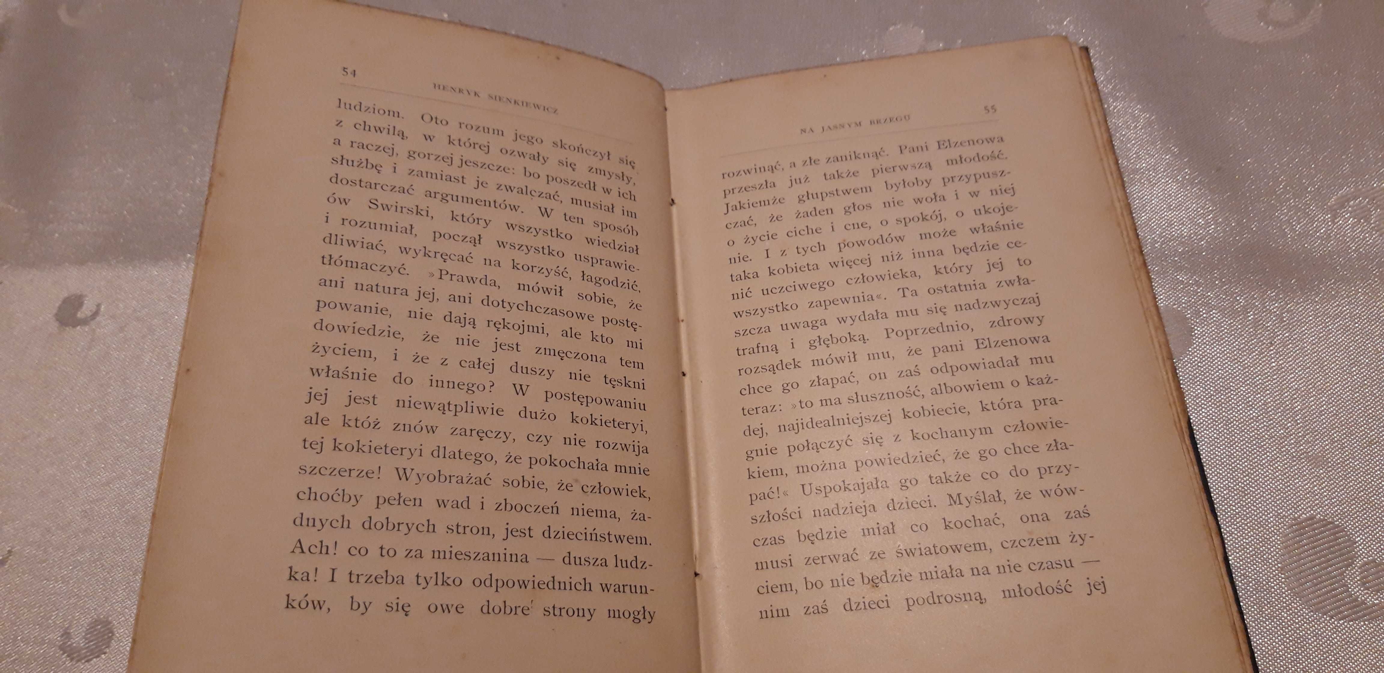 Na Jasnym Brzegu. Nowela -H. Sienkiewicz- W-wa 1897,opr.,Pierwodruk