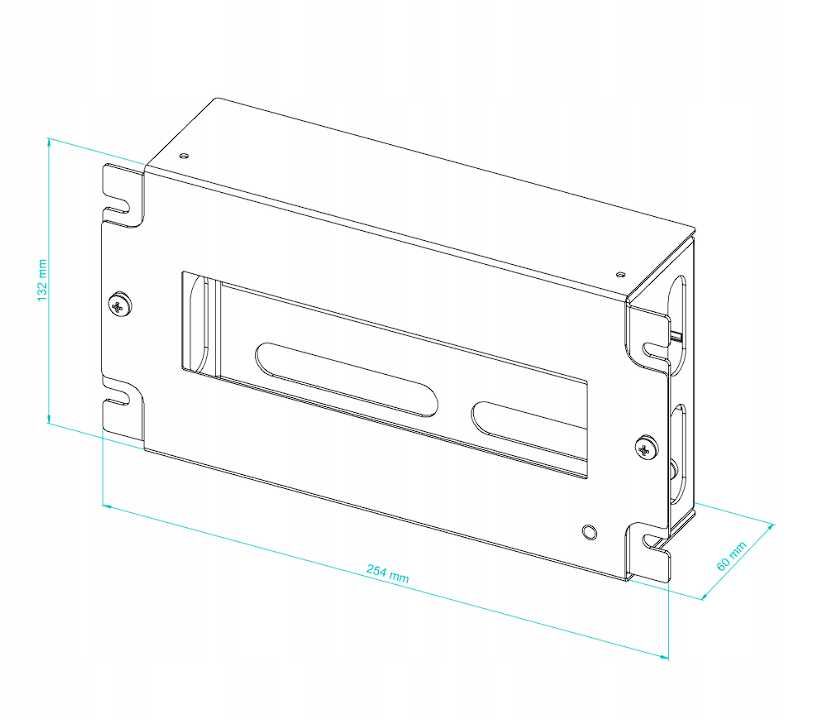 Panel Dystrybucji Napięć RACK 10" 3U/60/22xS DIN TS35/TH35 Stalflex