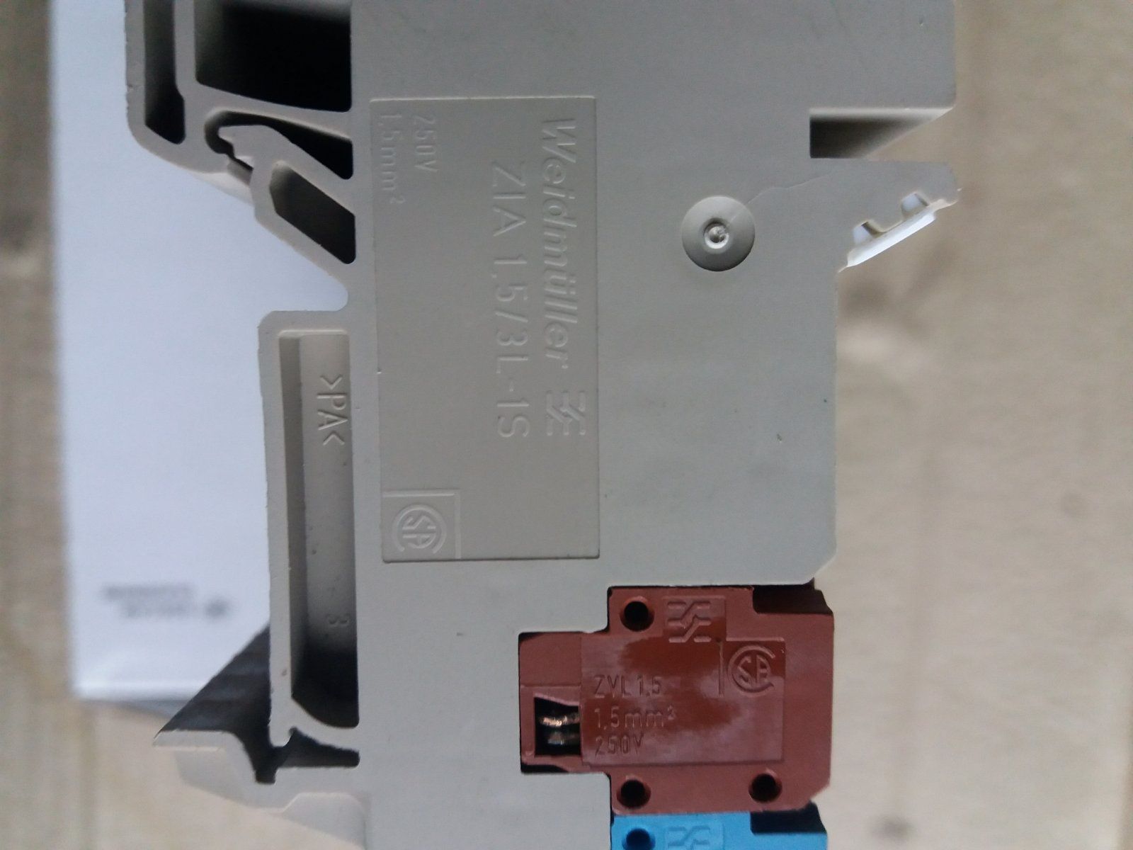 Клема Weidmuller ZIA 1,5/3L-1S