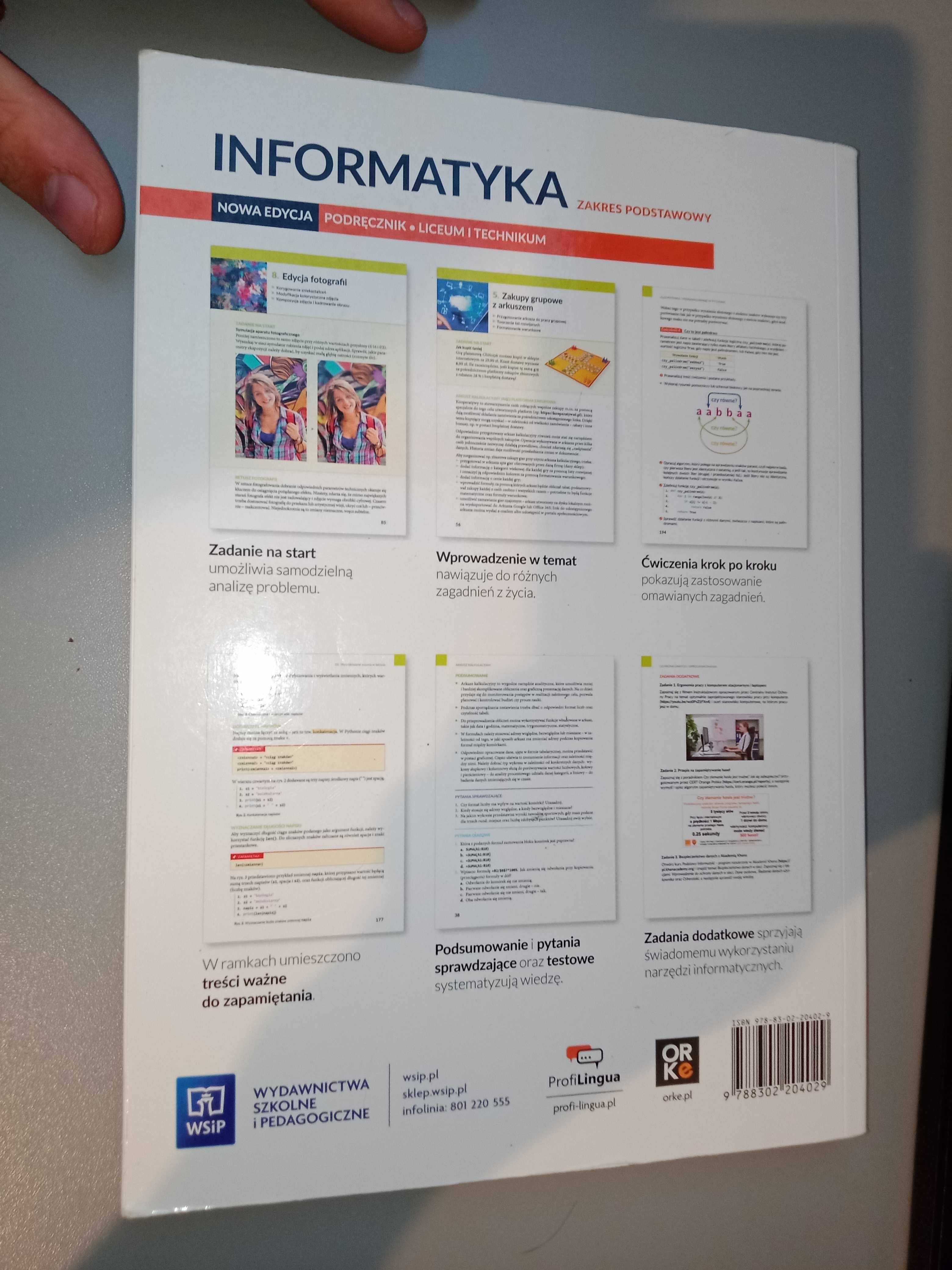 książka do informatyki technikum oraz liceum klasa 1