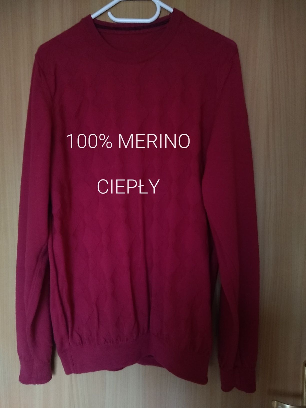 Sweter dla golfisty i nie tylko, 100% Merino, Rozmiar M/L