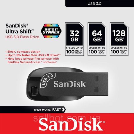 Флеш-Накопичувач SanDisk® 32GB Ultra Shift™ USB 3.0 Флешка 100MB/s