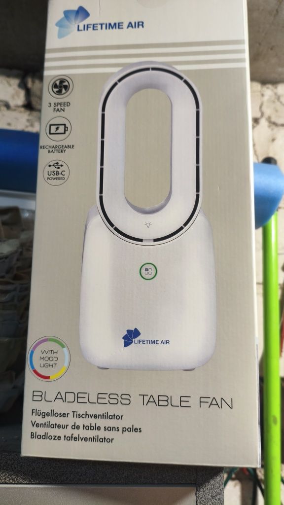 Wentylator bezłopatkowy lampka led