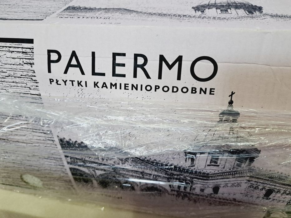 Płytki kamieniopodobne Palermo kamień dekoracyjny biały 7 płyt 55x14cm