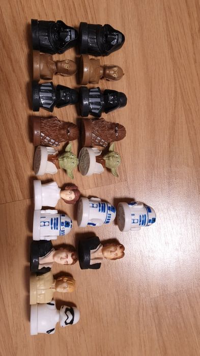 Star Wars figurki, pionki, pieczątki