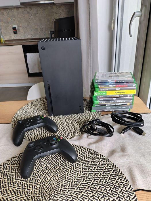 XBOX Series X 2 pady 10 gier okablowanie