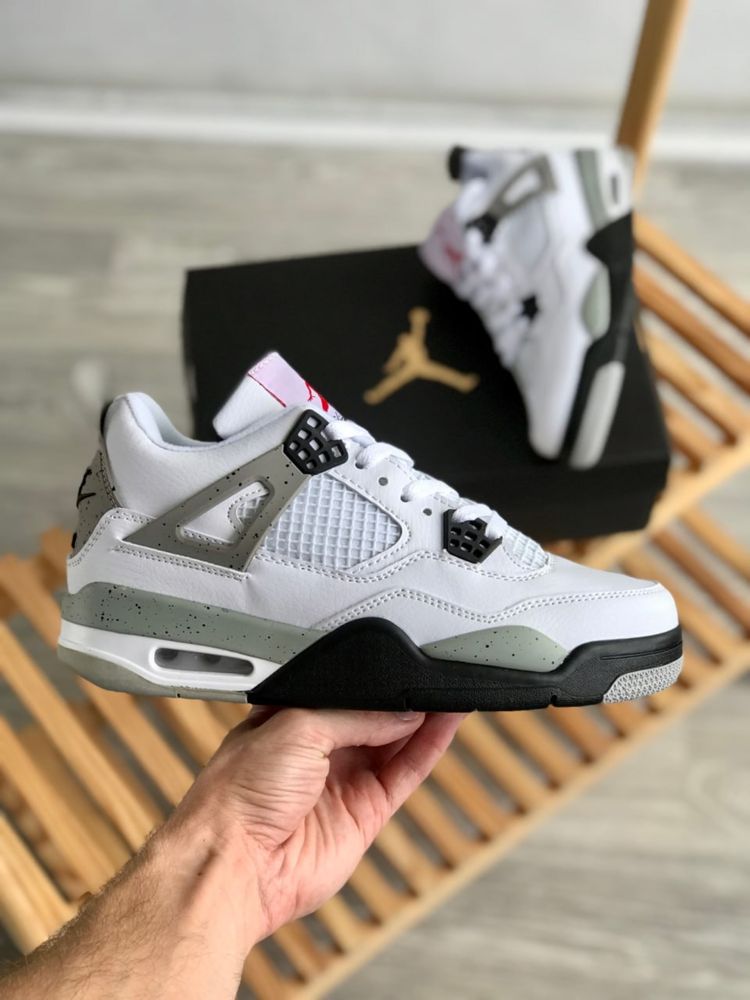 Buty Nike Air Jordan Retro 4 White Cement 36-45 męskie trampki