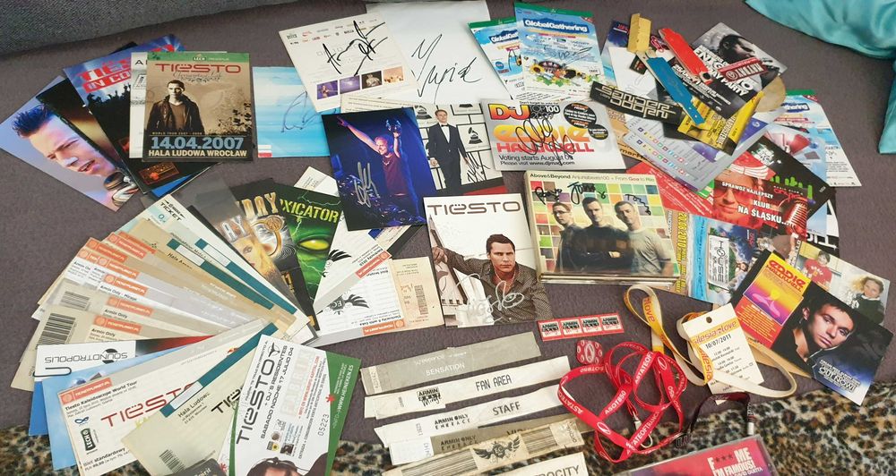 17 autografów Trance Tiesto Armin ATB 25 albumów CD 36 biletów Trance
