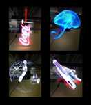 Hologram 3d, projektor, wyświetlacz holograficzny