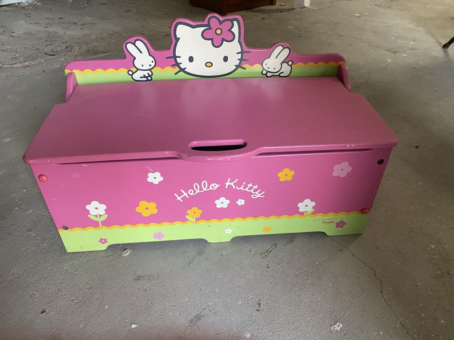 Arca de armazenamento brinquedos kitty