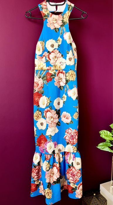 Sukienka koktajlowa syrenka w kwiaty M