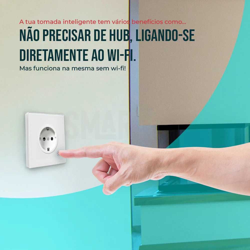 Tomada Inteligente Embutida 16A 3500W WiFi