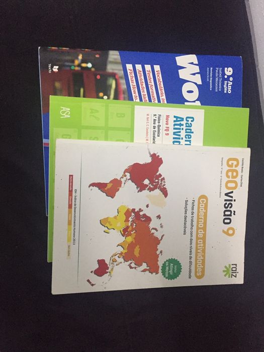 Cadernos escolares 7, 8 e 9