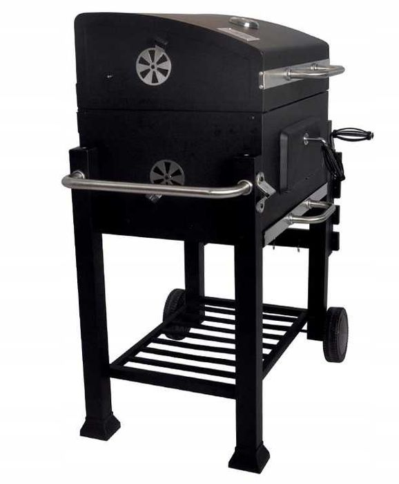 Grill ogrodowy węglowy pokrywa duży ruszt + GRATIS dmuchawa