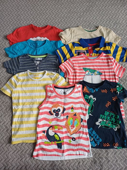 Zestaw ubrań dla chłopca 98/104 T-shirt, longsleeve, koszula, spodnie
