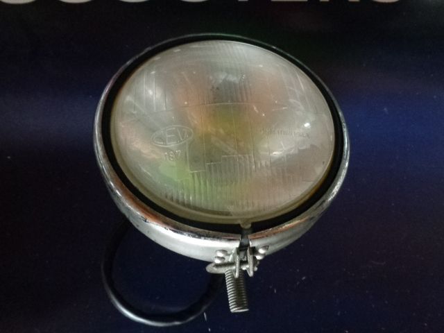 Reflektor lampa Peugeot Retro OLD żółte światło CafeRacer bobber